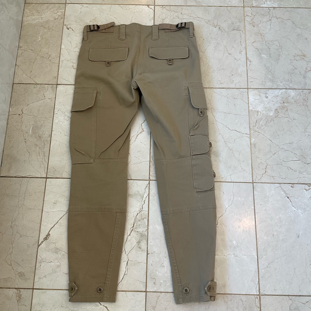 Ralph Lauren Skinny-fitting khaki cargo trousers with stretch, pockets, Sz 4 - Picture 9 of 13